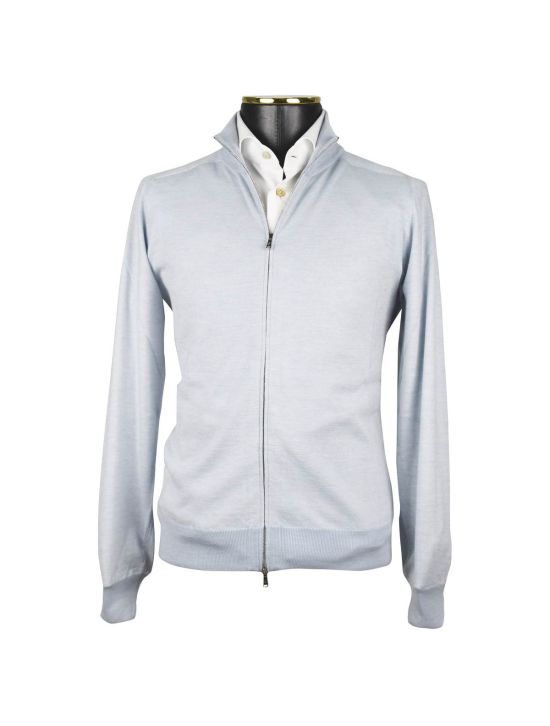 Fioroni Fioroni Light Blue Cashmere Sweater Full Zip Light Blue 000