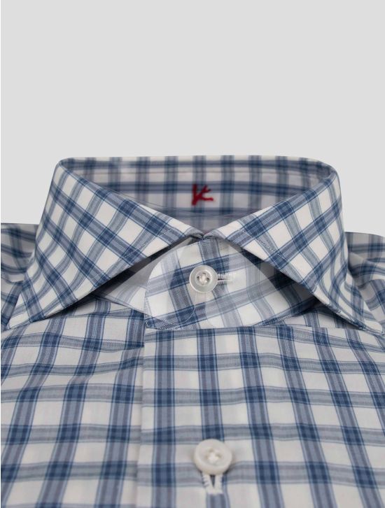 Isaia Isaia Blue White Cotton Shirt Blue / White 001