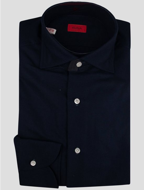 Isaia Isaia Dark Blue Cashmere Shirt Dark Blue 000