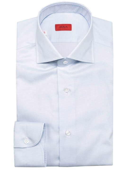 Isaia Isaia  Light Blue Cotton Shirt Light Blue 000