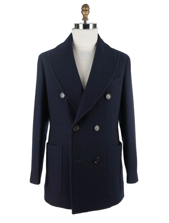 Brunello Cucinelli Brunello Cucinelli Blue Virgin Wool Coat Blue 000