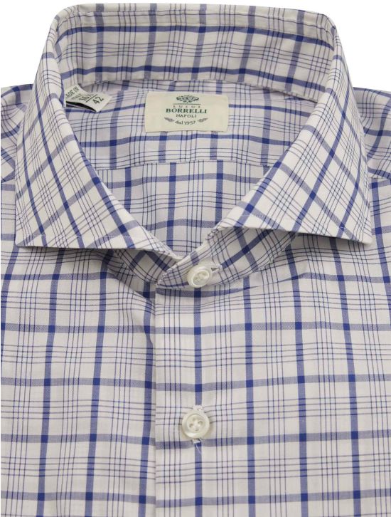 Luigi Borrelli Luigi Borrelli Blue White Cotton Shirt Blue / White 001