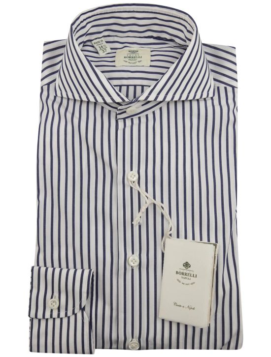 Luigi Borrelli Luigi Borrelli Blue White Cotton Shirt Blue / White 000