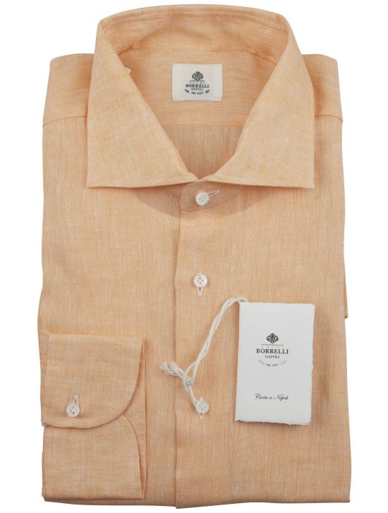 Luigi Borrelli Luigi Borrelli Orange Linen Shirt Orange 000