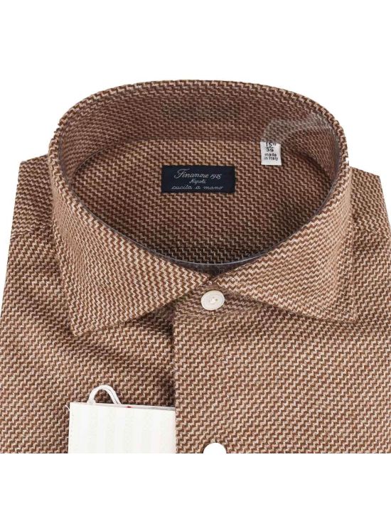 Finamore Finamore Brown Cotton Shirt Brown 001