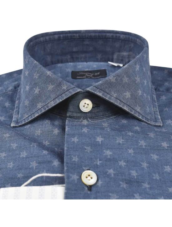 Finamore Finamore Blue Cotton Shirt Blue 001