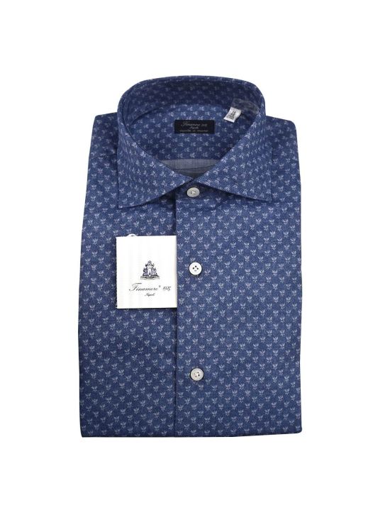 Finamore Finamore Blue Cotton Shirt Blue 000