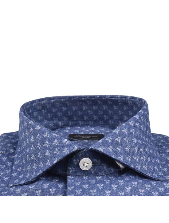 Finamore Finamore Blue Cotton Shirt Blue 001