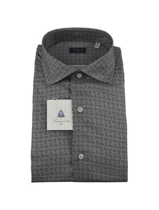 Finamore Finamore Gray Cotton Shirt Gray 000