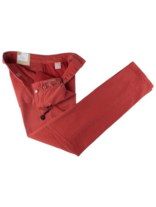 Marco Pescarolo Marco Pescarolo Red Cotton Silk T400 Lycra Jeans Red 001