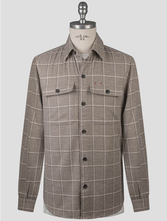 Isaia Isaia Gray Virgin Wool Cashmere Overshirt Gray 000