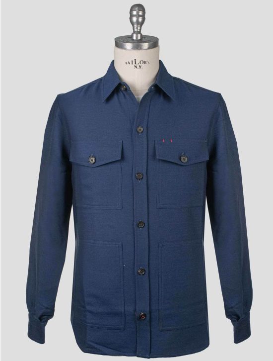 Isaia Isaia Blue Wool Cashmere Overshirt Blue 000