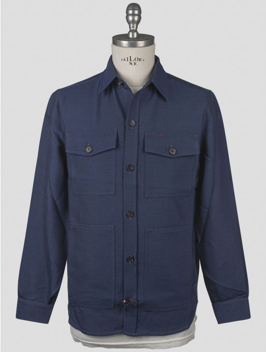 Isaia Isaia Blue Virgin Wool Cashmere Overshirt Blue 000