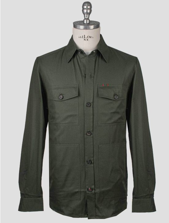 Isaia Isaia Green Cotton Overshirt Green 000