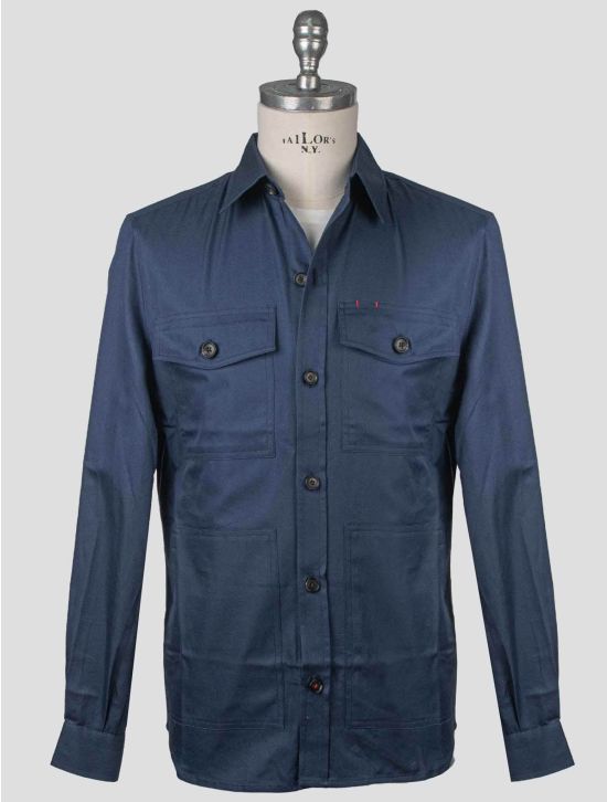 Isaia Isaia Blue Cotton Overshirt Blue 000