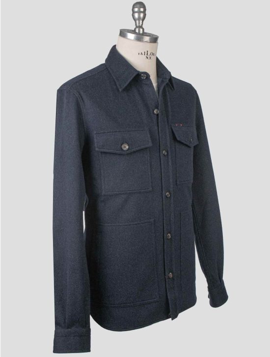 Isaia Isaia Blue Cashmere Overshirt Blue 001