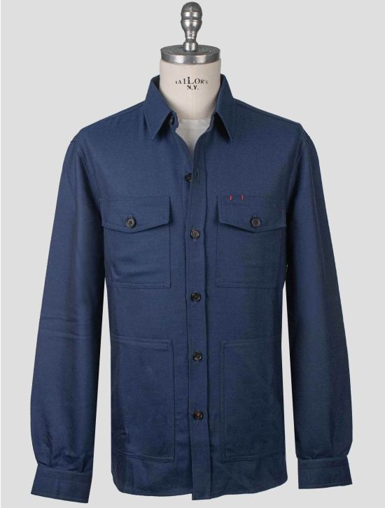 Isaia Isaia Blue Wool Cashmere Overshirt Blue 000