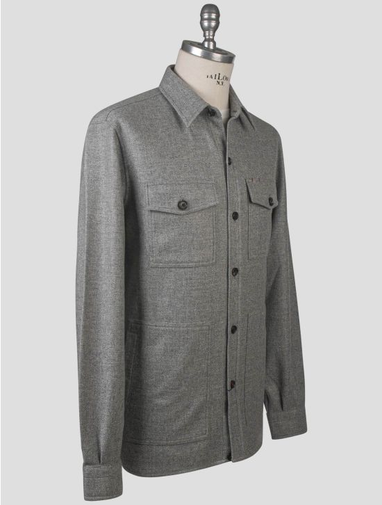 Isaia Isaia Gray Cashmere Pl Overshirt Gray 001