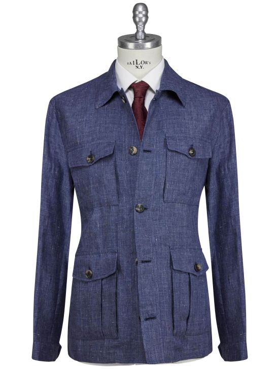 Luigi Borrelli Luigi Borrelli Blue Linen Coat Blue 000