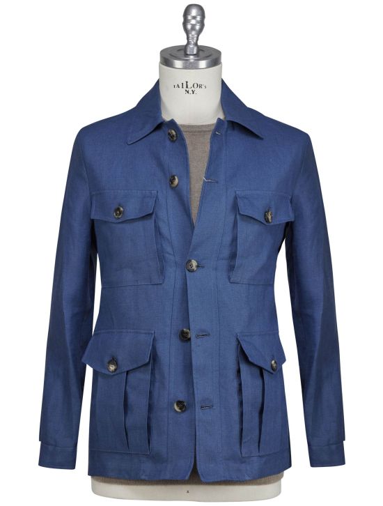 Luigi Borrelli Luigi Borrelli Blue Linen Coat Blue 000