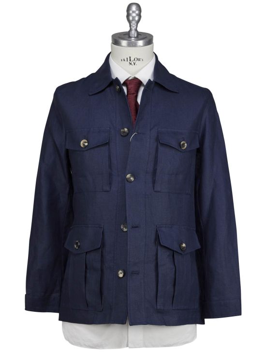 Luigi Borrelli Luigi Borrelli Blue Linen Coat Blue 000