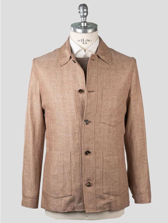 Luigi Borrelli Luigi Borrelli Beige Linen Virgin Wool Coat White 000