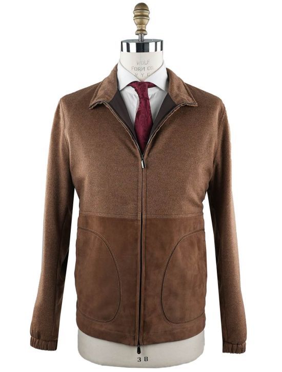 Cesare Attolini Cesare Attolini Brown Cashmere Leather Suede Coat Brown 000