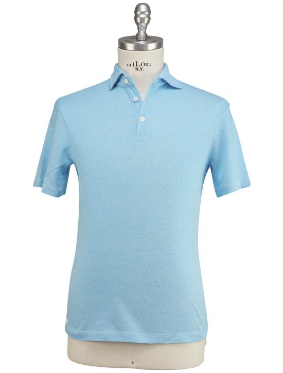 Luigi Borrelli Luigi Borrelli Light Blue Cotton Polo Light Blue 000