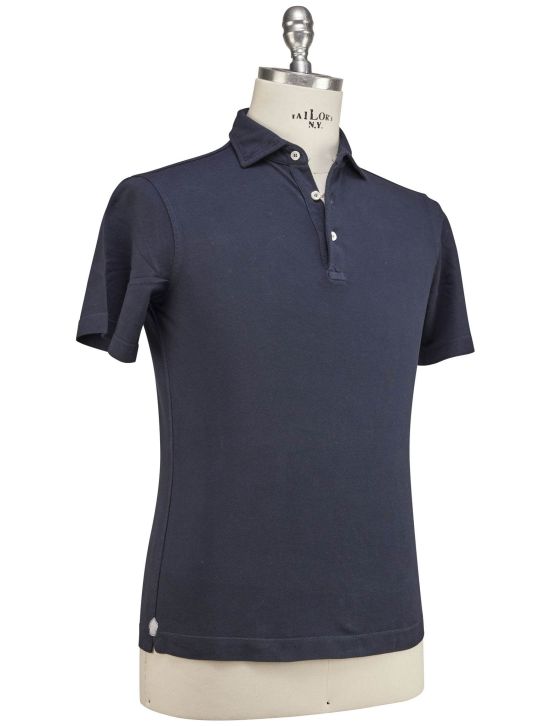 Luigi Borrelli Luigi Borrelli Dark Blue Cotton Polo Dark Blue 001