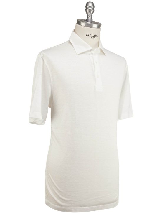 Luigi Borrelli Luigi Borrelli White Linen Cotton Polo White 001