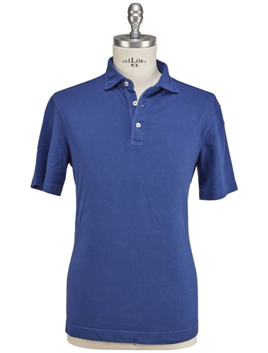 Luigi Borrelli Luigi Borrelli Blue Cotton Polo Blue 000