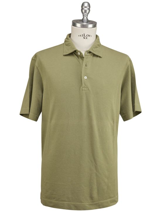 Luigi Borrelli Luigi Borrelli Blue Cotton Polo Green 000