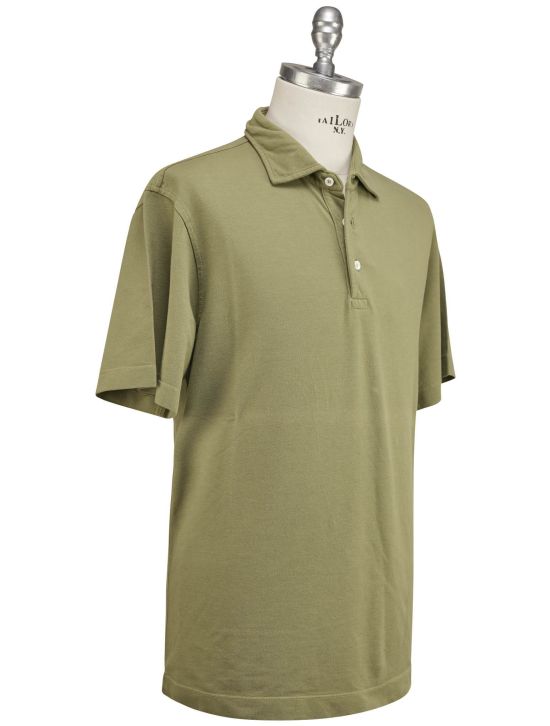 Luigi Borrelli Luigi Borrelli Blue Cotton Polo Green 001