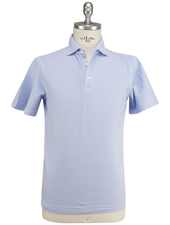 Luigi Borrelli Luigi Borrelli Light Blue Cotton Polo Light Blue 000