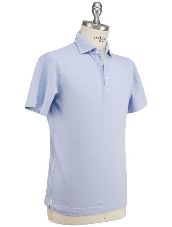 Luigi Borrelli Luigi Borrelli Light Blue Cotton Polo Light Blue 001