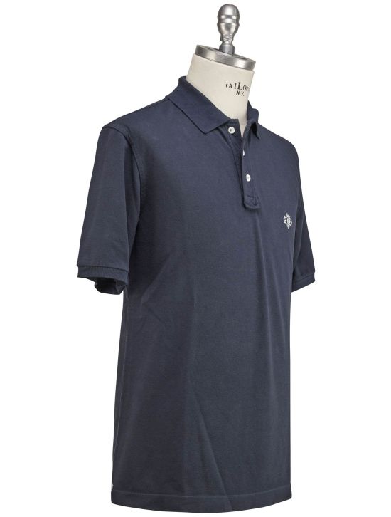 Luigi Borrelli Luigi Borrelli Dark Blue Cotton Polo Dark Blue 001