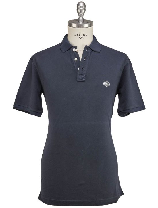 Luigi Borrelli Luigi Borrelli Blue Cotton Polo Blue 000