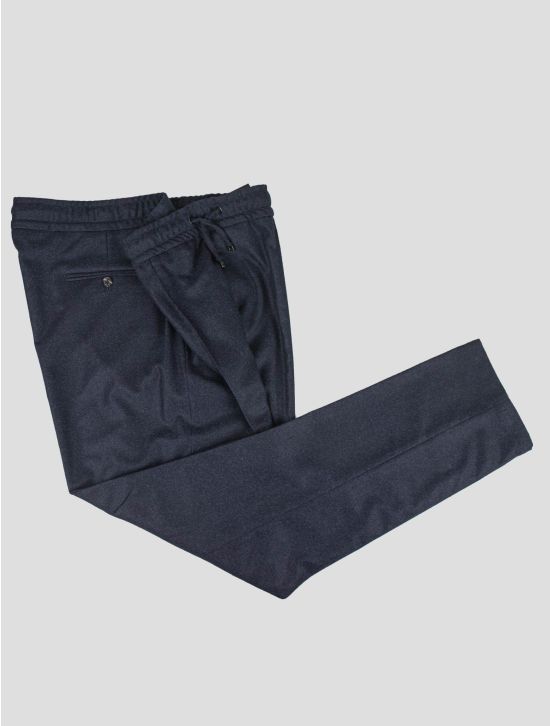 Isaia Isaia Blue Wool Pants Blue 001