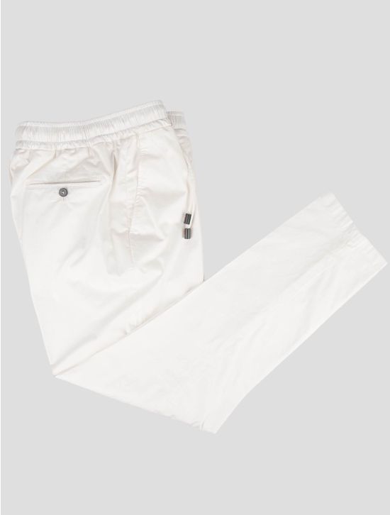 Isaia Isaia White Cotton Ea Pants White 000