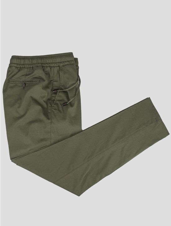 Isaia Isaia Green Cotton Silk Ea Pants Green 000