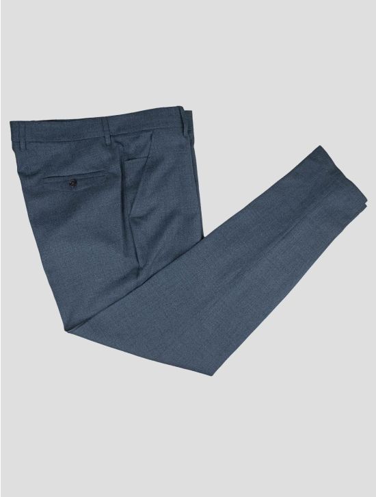 Isaia Isaia Blue Wool Silk Linen Dress Pants Blue 000