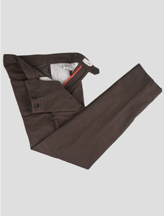 Isaia Isaia Brown Cotton Ea Pants Brown 001