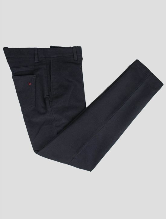 Isaia Isaia Dark Blue Cotton Ea Pants Dark Blue 000