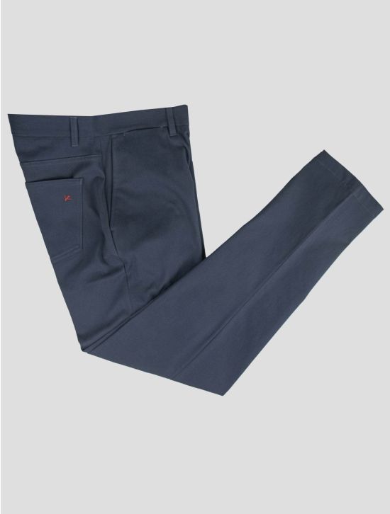 Isaia Isaia Blue Cotton Ea Pants Blue 000