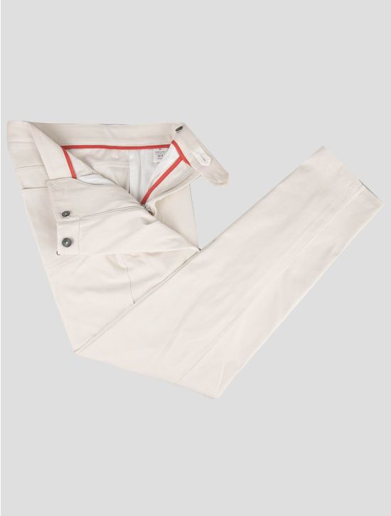 Isaia Isaia White Cotton Ea Pants White 001