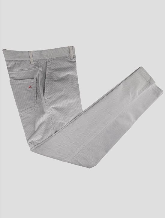 Isaia Isaia Gray Cotton Wool Ea Velvet Pants Gray 000