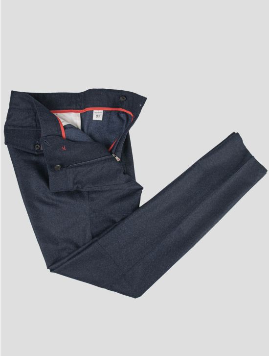 Isaia Isaia Blue Wool Pants Blue 001