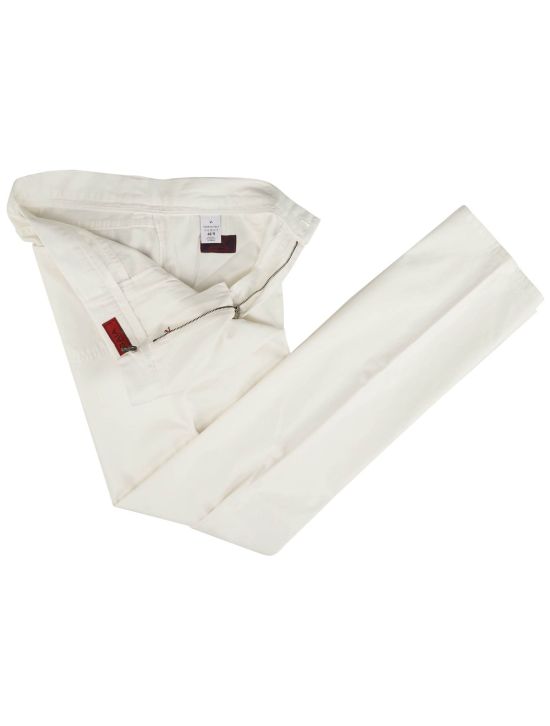 Isaia Isaia White Cotton Ea Pant White 001