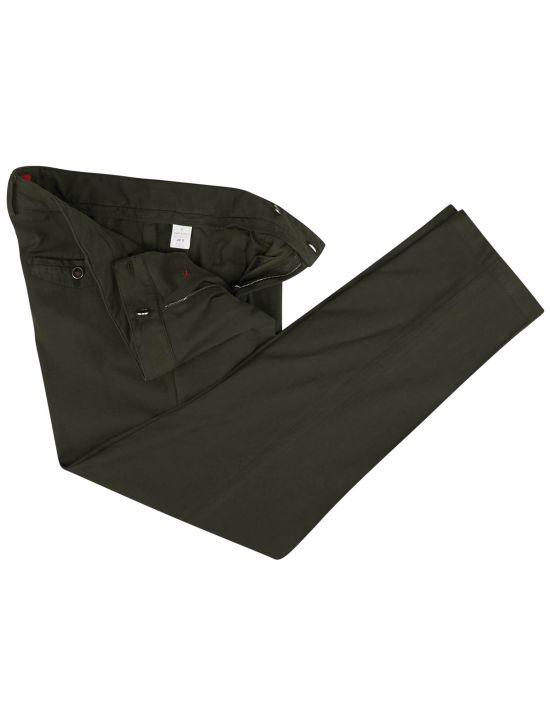 Isaia Isaia Green Cotton Cashmere Ea Pant Green 001