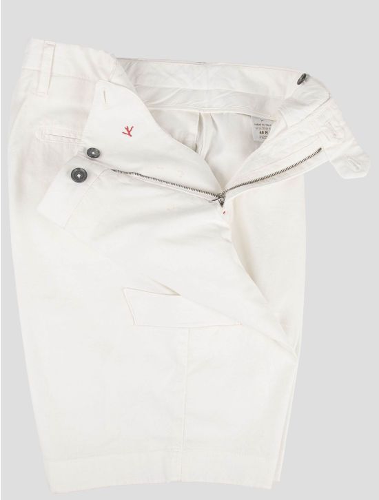 Isaia Isaia White Cotton Ea Short Pants White 001